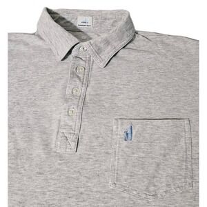 Johnnie-O Hangin' Out Polo Shirt Men's L Gray Golf Pocket